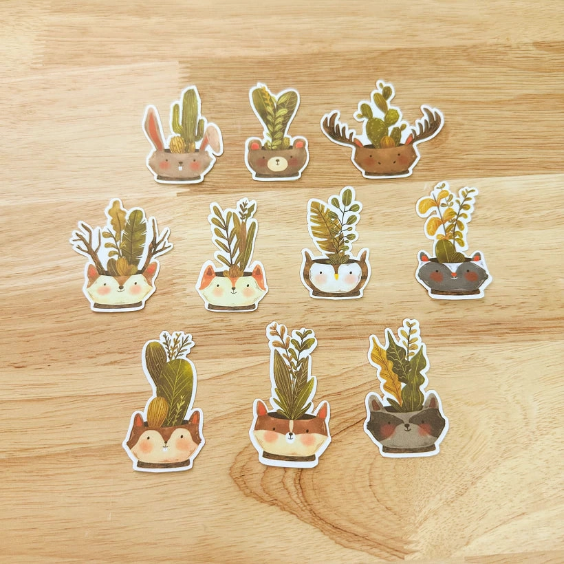 resin cool Paperaicashop Woodland Plants Sticker Pack