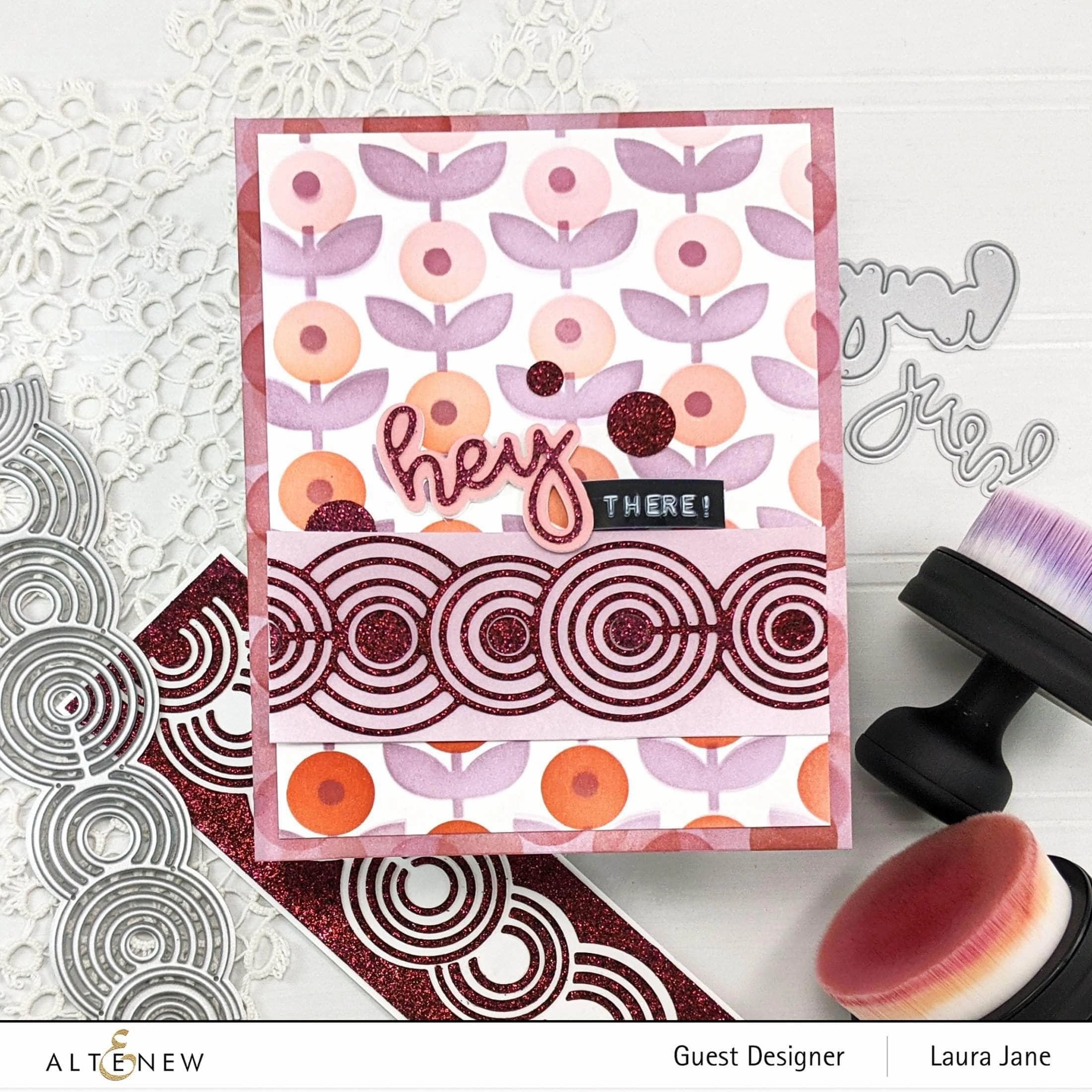 bronze matte Rippling Rings Border Die