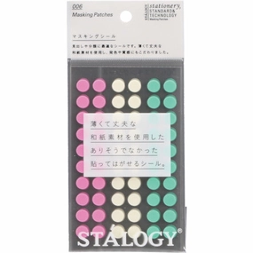 strong Stalogy Circular Masking Tape Patches 8Mm - Shuffle Ice Cream