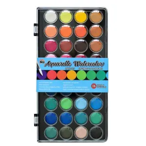 Niji Aquarelle 36 Color Watercolor Palette top