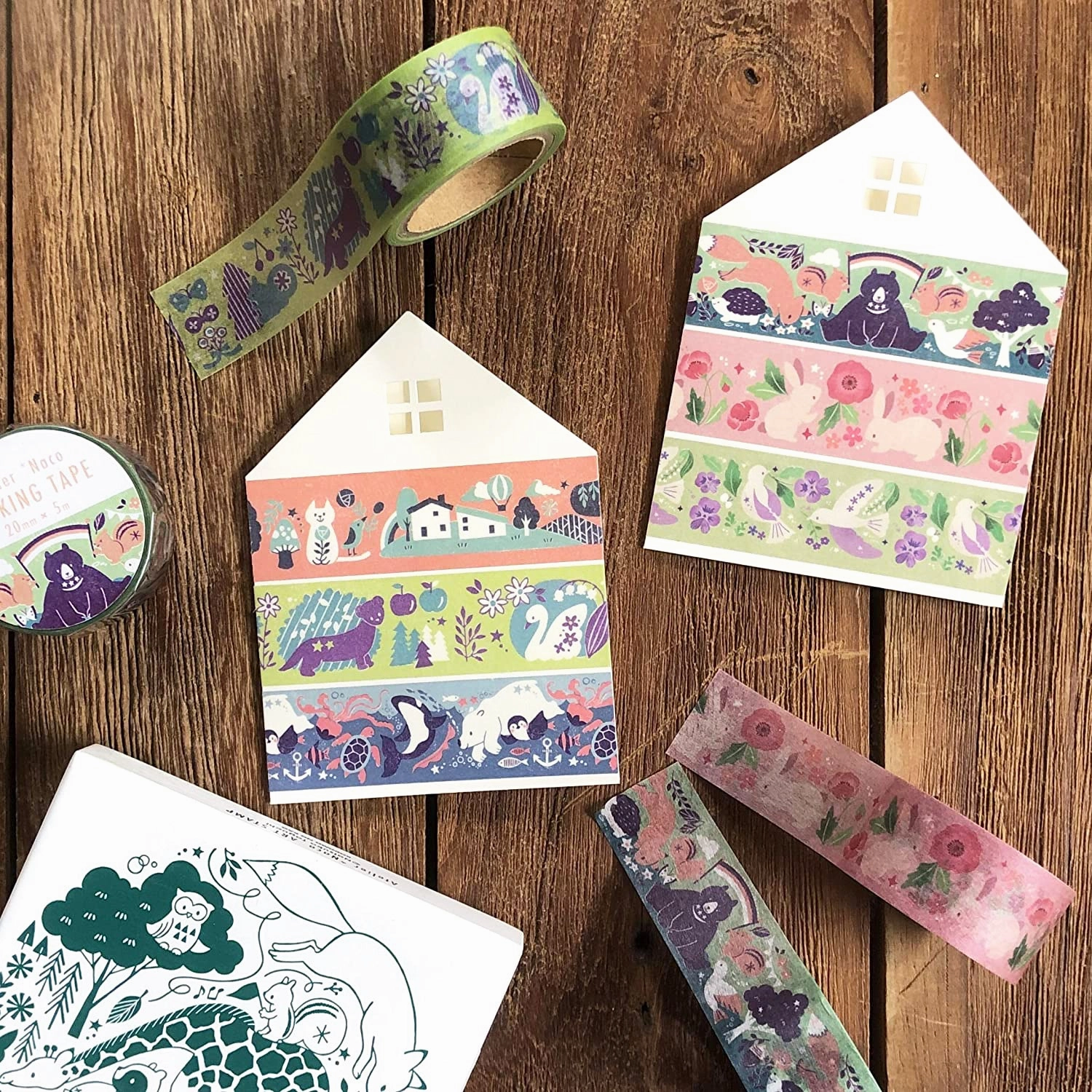 House Animal Washi Tape  Atelier Naco linen strong