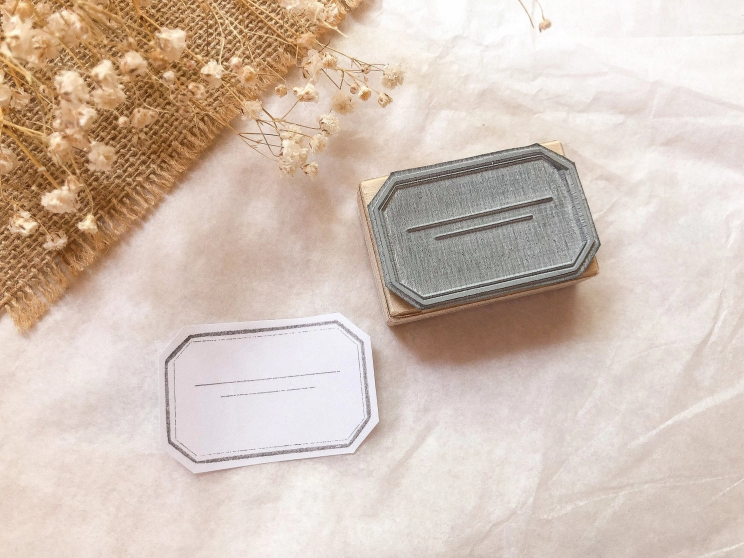 Label With Lines Rubber Stamp bulk paper
