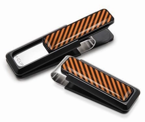 synthetic popular M-Clip Black Uv2 W/Black & Orange Money Clip