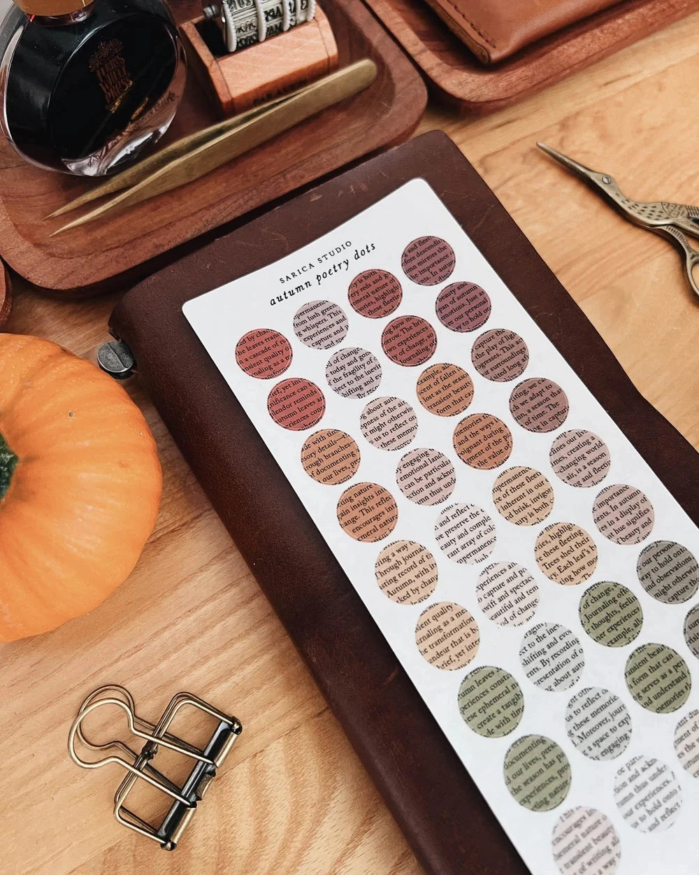 strong Sarica Studio Autumn Poetry Dots Stickers