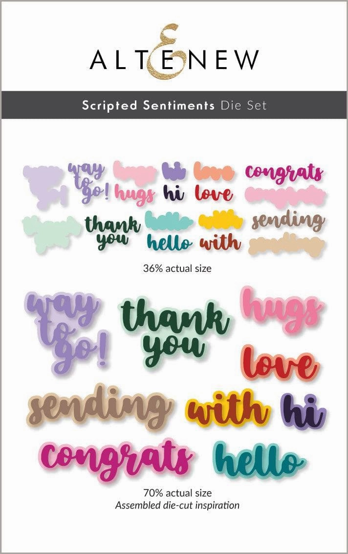 expandable mini Scripted Sentiments Die Set