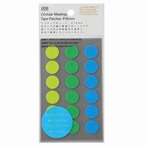 Stalogy Circular Masking Tape Patches 16Mm - Shuffle Earth tall