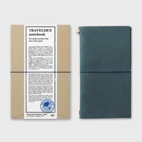 Traveler'S Notebook Starter Kit- Regular Size- Blue wholesale leather