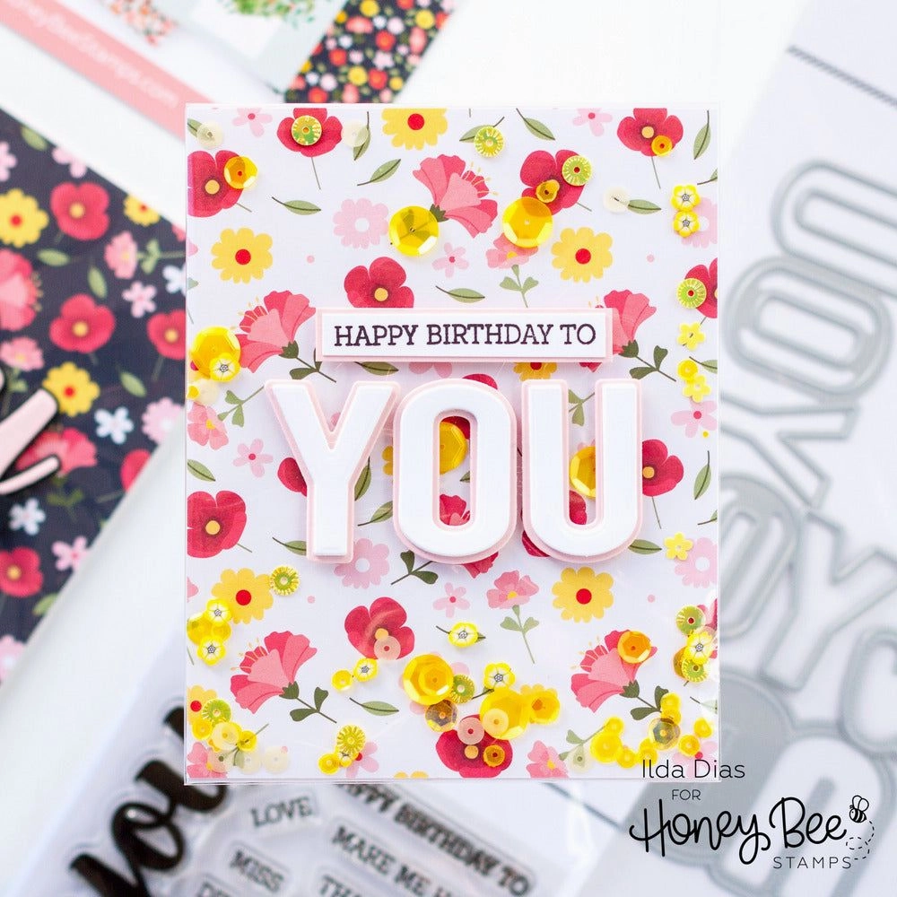 You Buzzword - 4X6 Stamp Set - Retiring resin