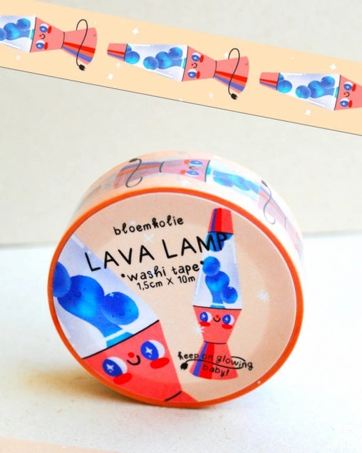 Lava Lamp Washi Tape durable