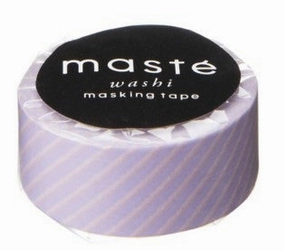 Lavender Stripe Japanese Washi Tape ? Basic Mast Masking Tape daily