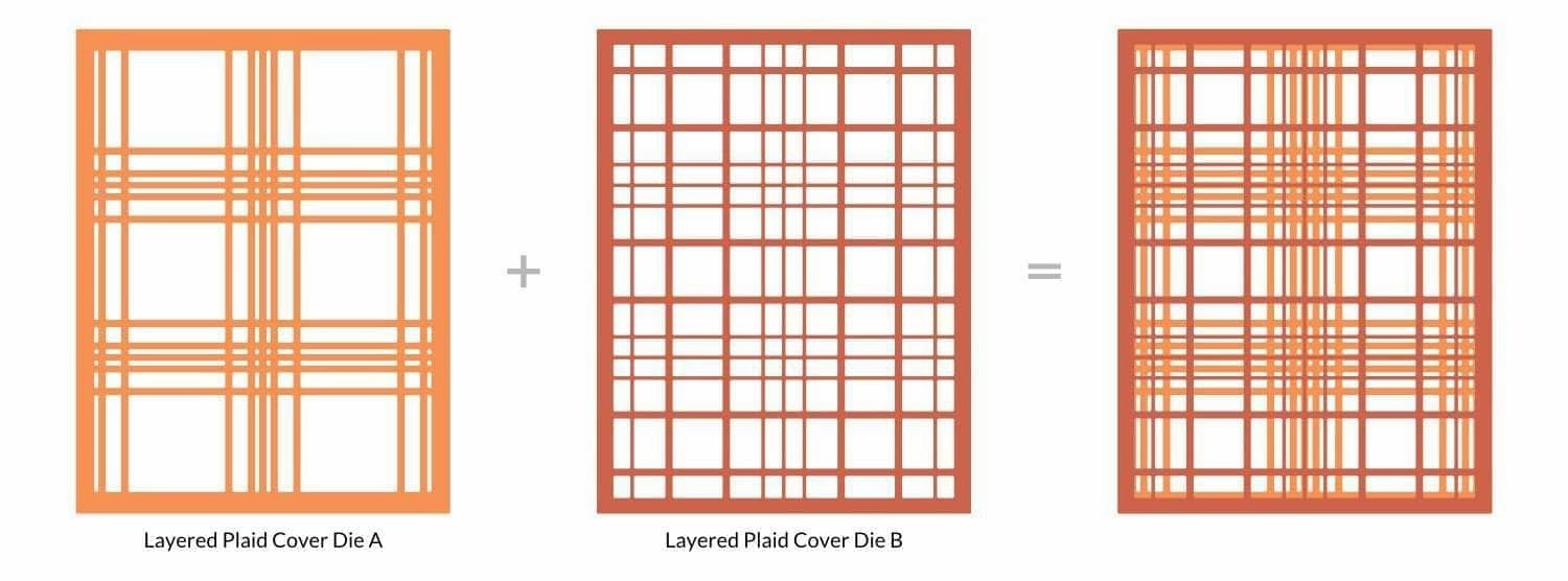 Layered Plaid Cover Die B narrow wholesale