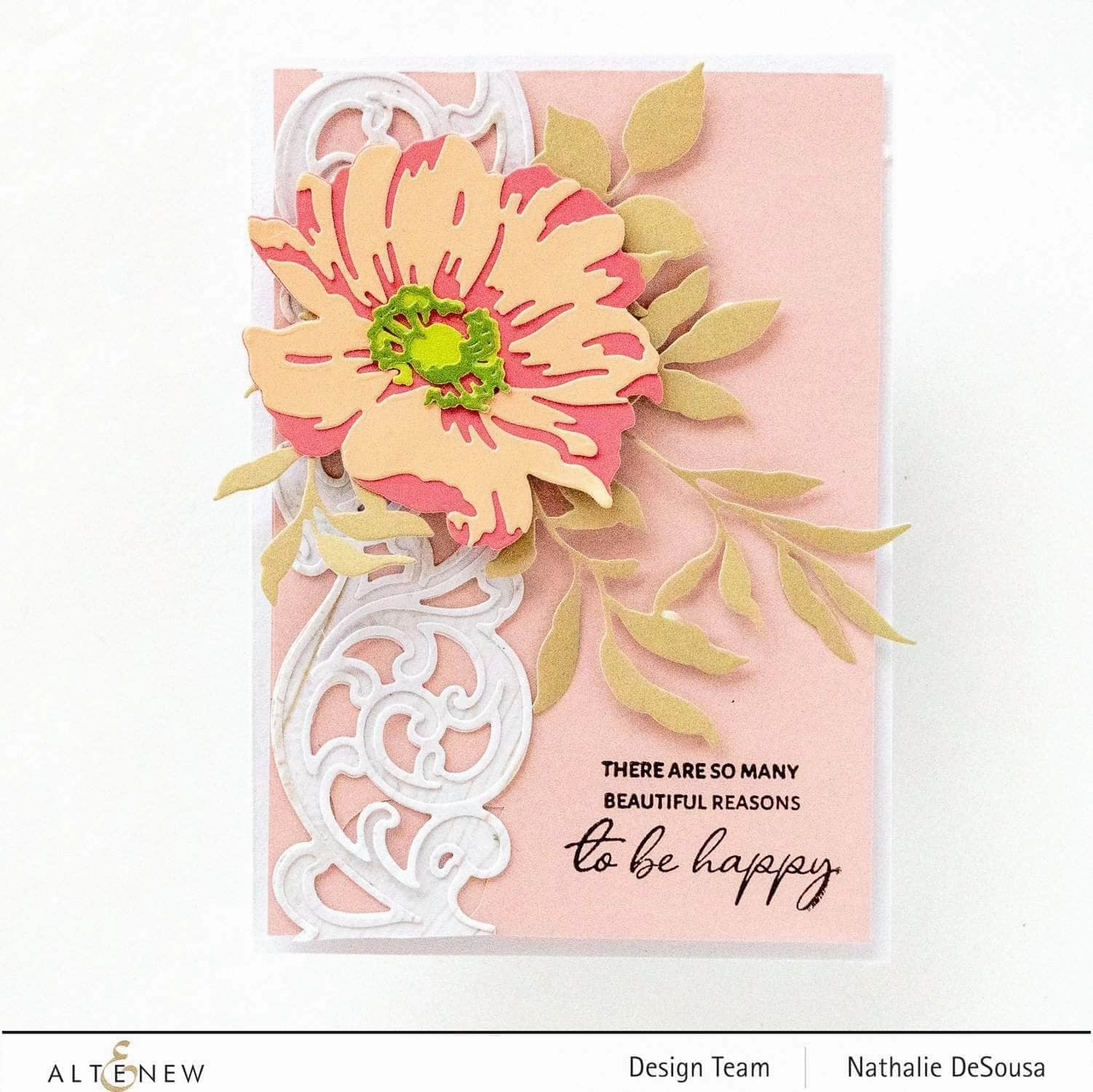 pastel vivid Layered Wood Flower Die Set
