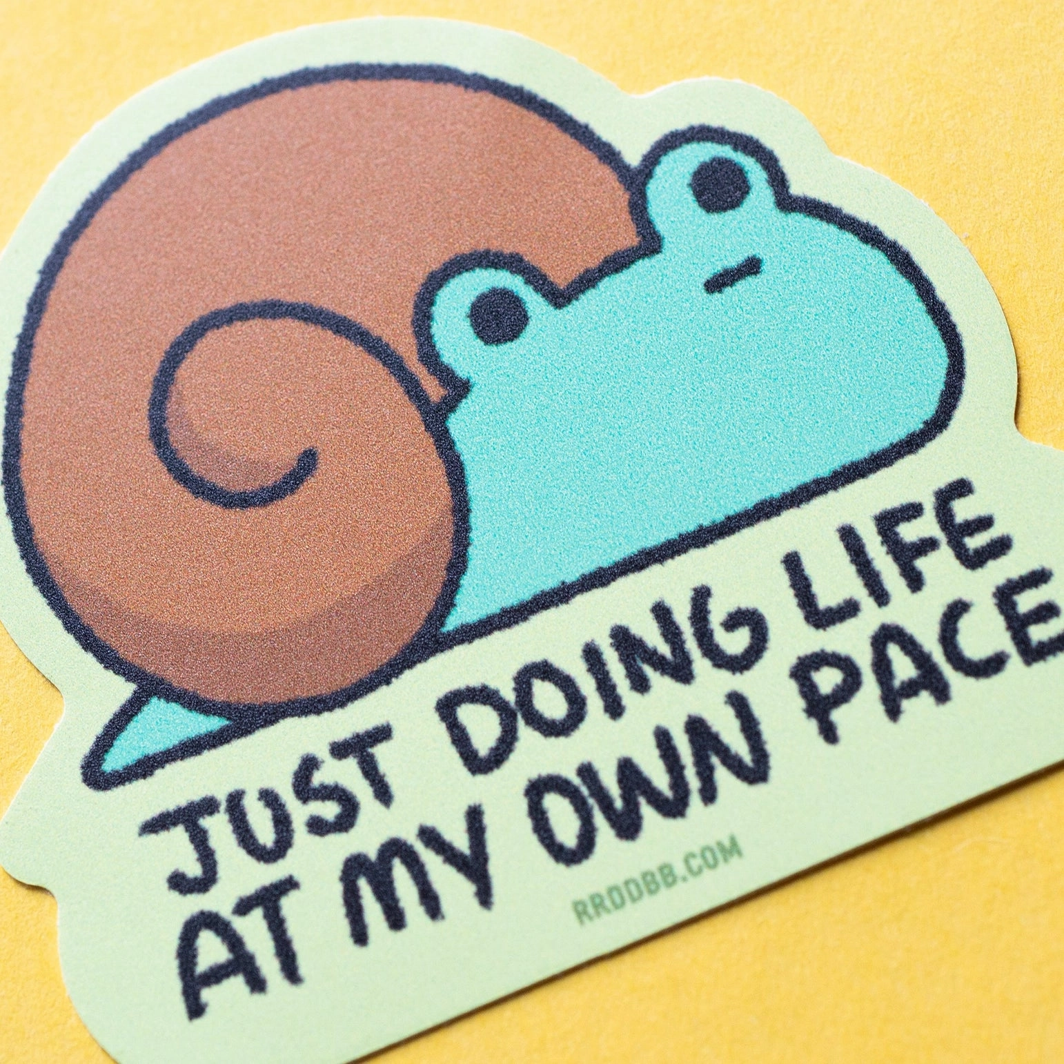 magnetic Lazy Snail Frog Sticker