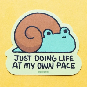 Lazy Snail Frog Sticker flexible collectible