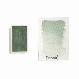 wide Emerald (Mineral) - Artist Grade Handmade Honey Based Watercolor Paint Full Pan 3.2Ml