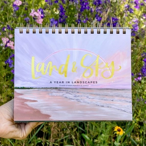 2025 Land & Sky Desktop Flip Calendar locking vivid