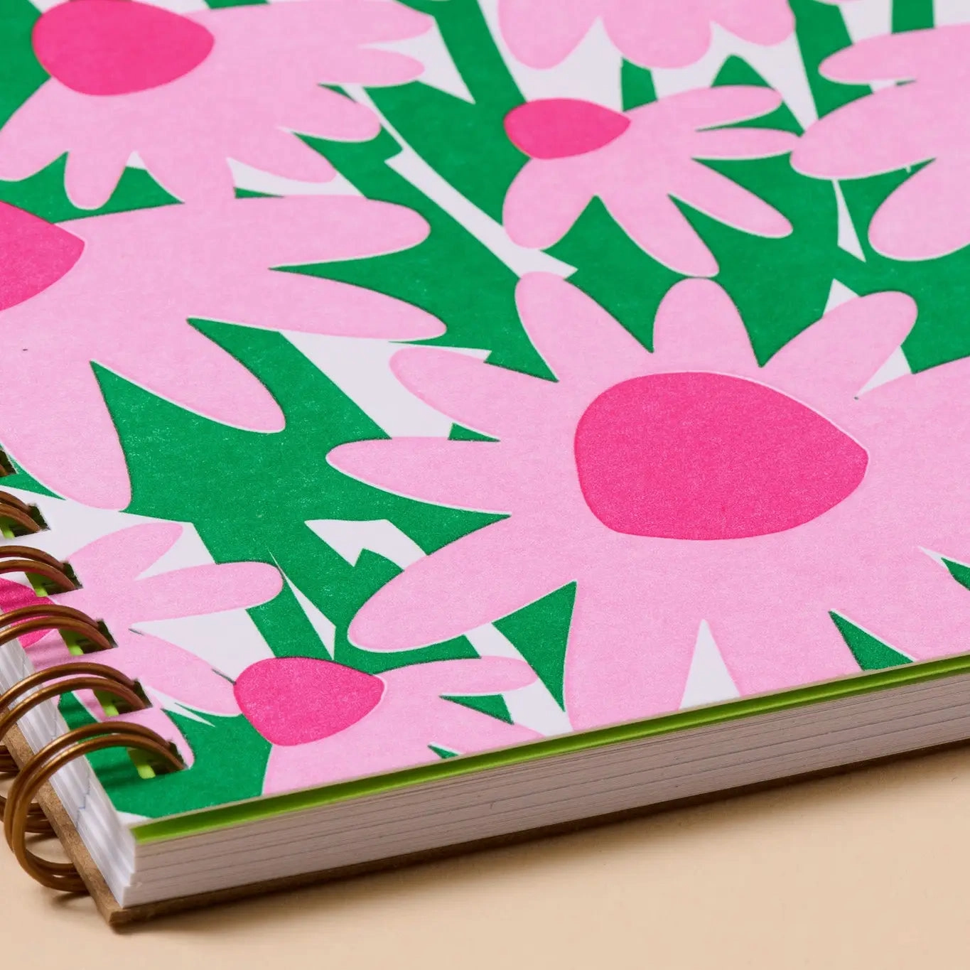 Coneflower Spiral Bound Letterpress Notebook waterproof