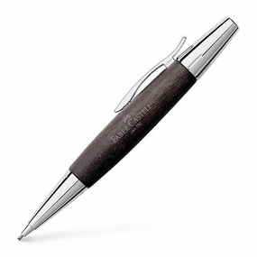 Faber-Castell Emotion Wood And Polished Chrome Black Mechanical Pencil pack