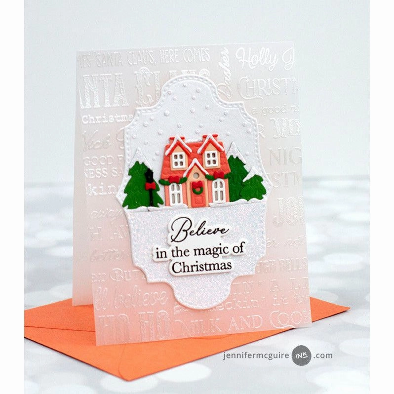 Holly Jolly Background - 6X6 Stamp Set rubber