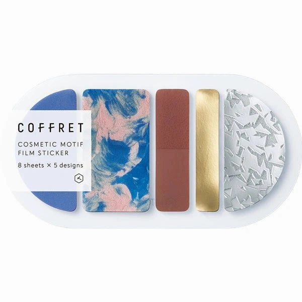 King Jim Coffret Cosmetic Motif Film Stickers Oval Horizon Blue exclusive flat
