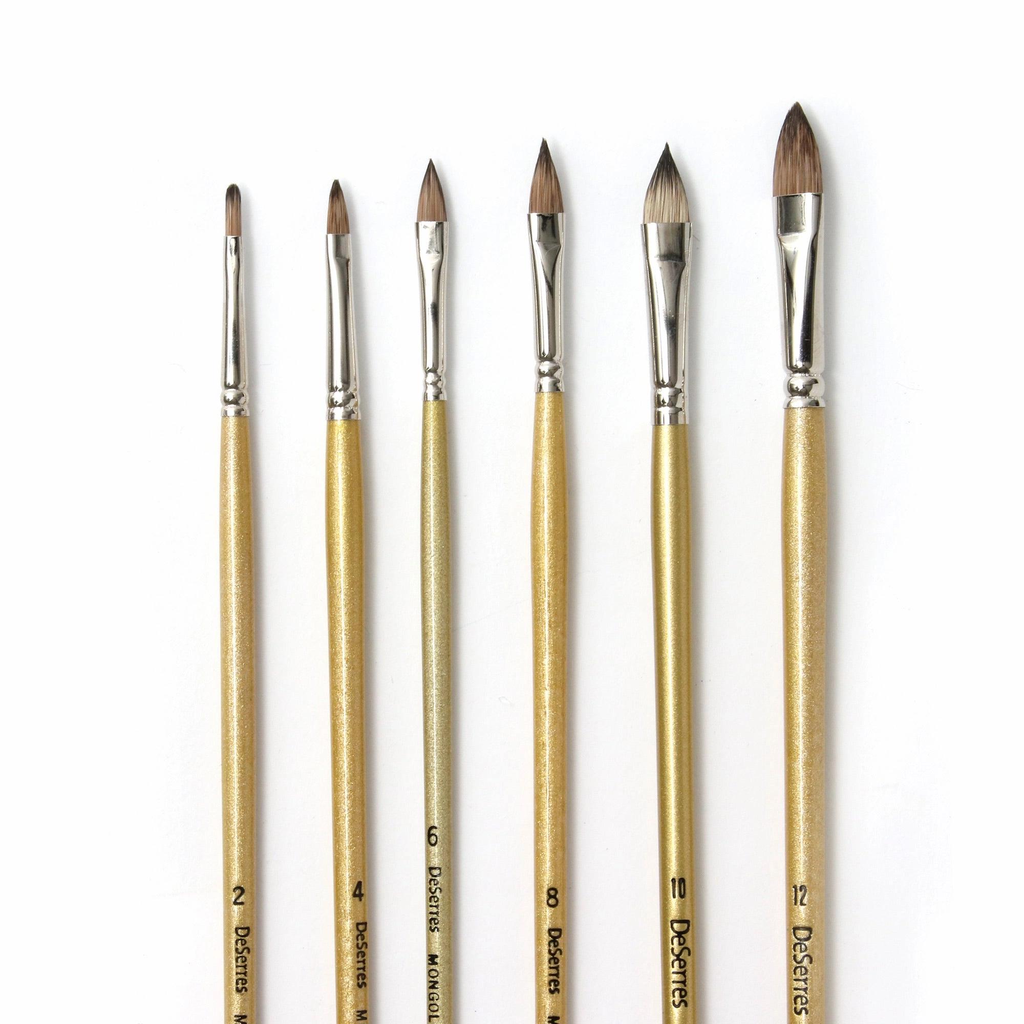 pack foldable Mongolian Sable Oval Paintbrush