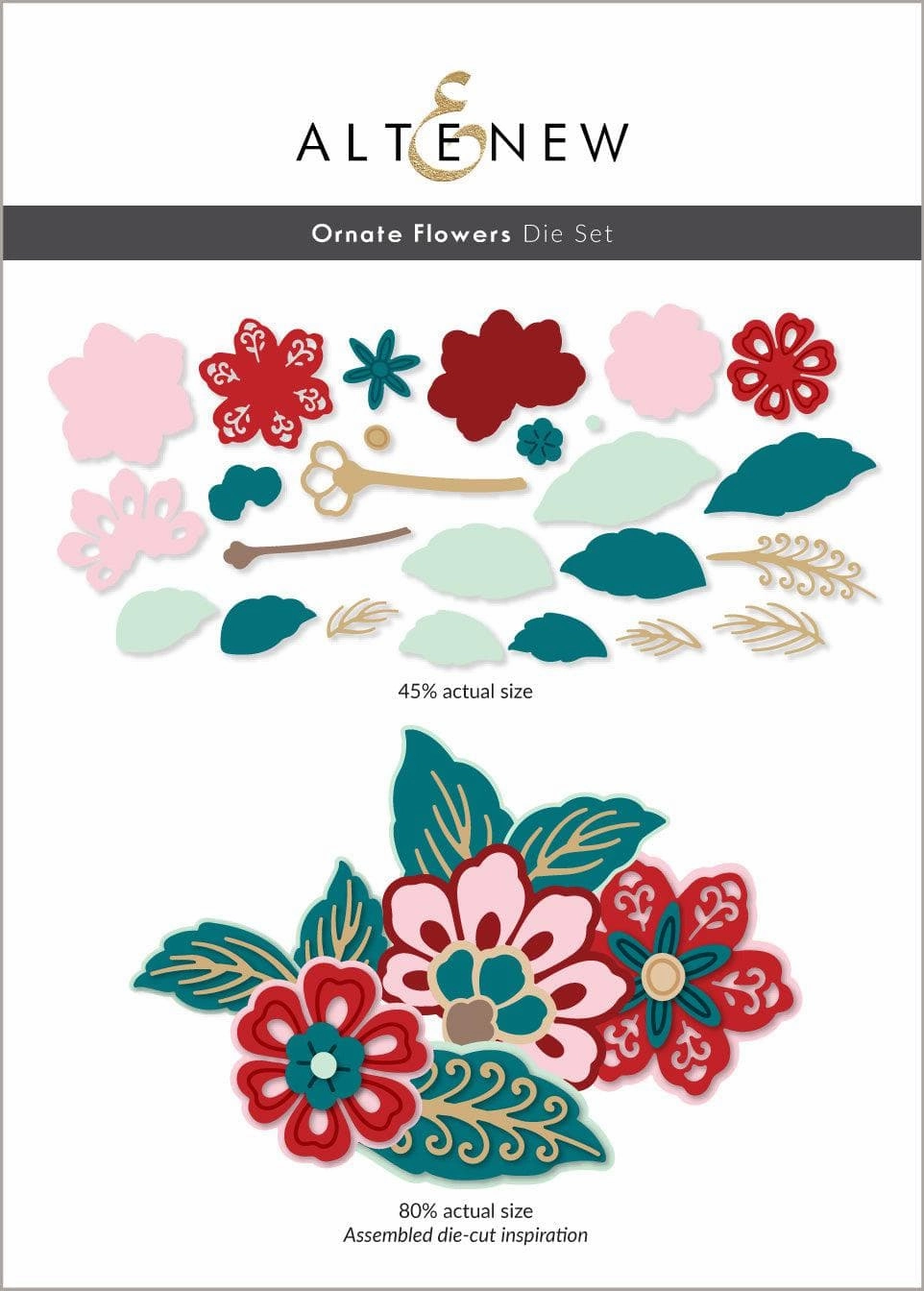 Ornate Flowers Die Set wooden