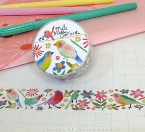 Rainbow Birds Washi Tape pastel bold