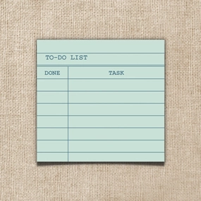 minimalist Library Card To-Do List Sticky Notes