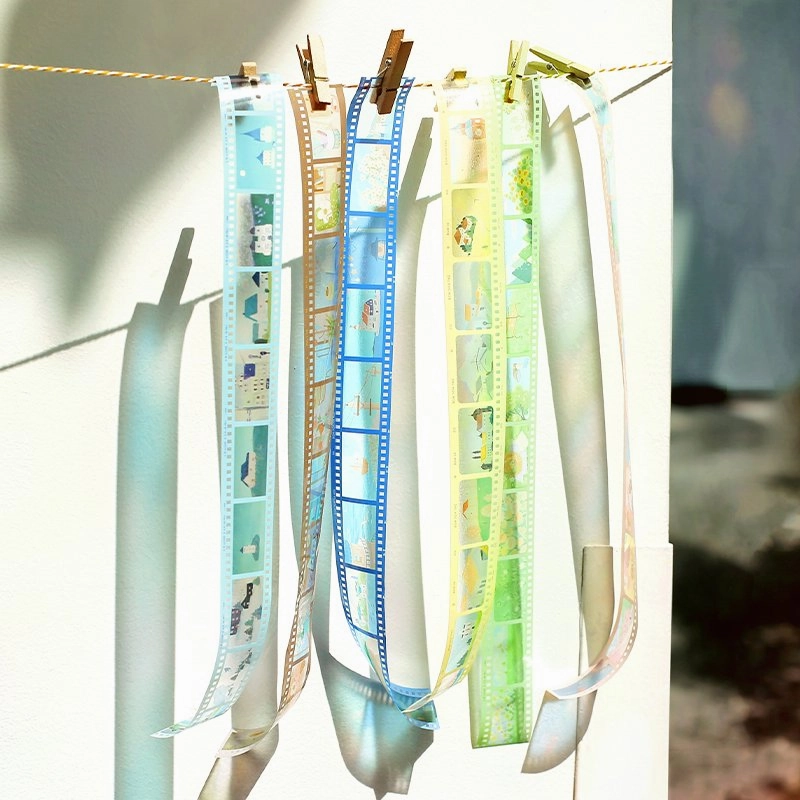 Light Blue Film Washi Tape Clear Bgm adjustable