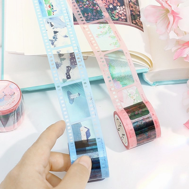multipurpose Light Blue Film Washi Tape Clear Bgm