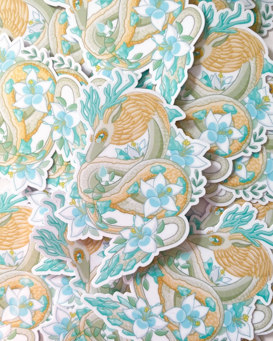 tall cotton Light Dragon Waterproof Sticker