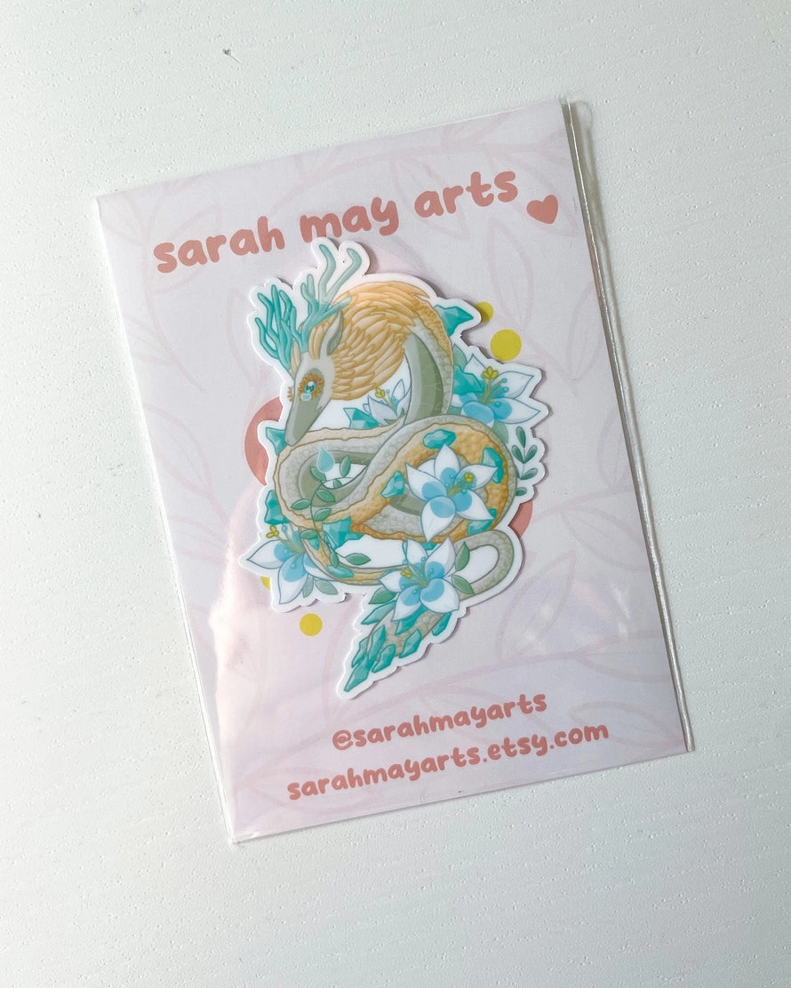 manual boxed Light Dragon Waterproof Sticker