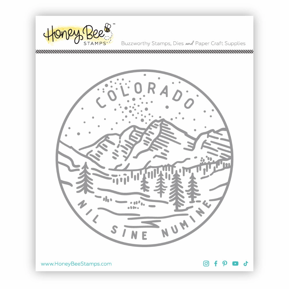 refined soft 50 States Circles - 2X2 Stamp Set - Colorado