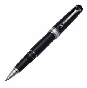 affordable automatic Aurora Optima Resin Chrome Black Rollerball Pen