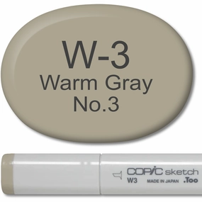 lightweight portable Copic Sketch Marker - W3 Warm Gray 3