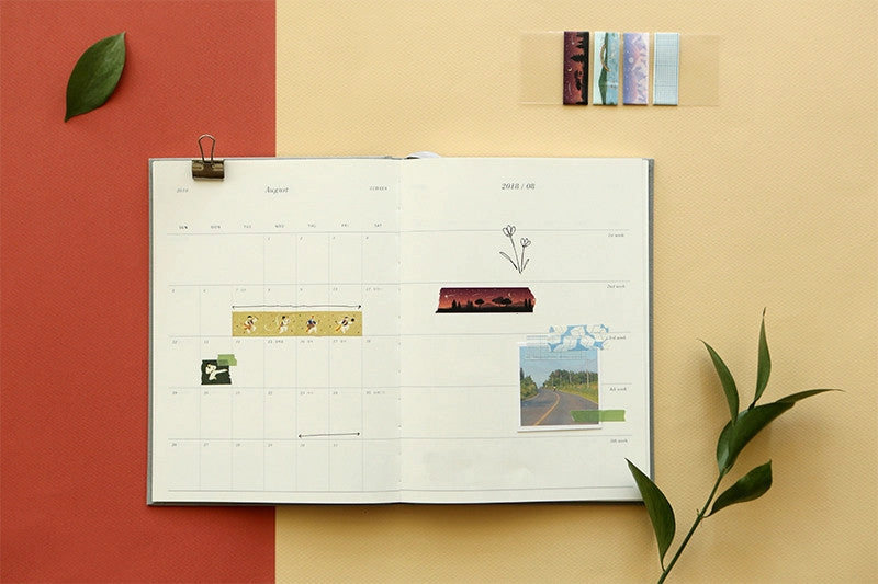 Jungle Washi Tape wrapped single