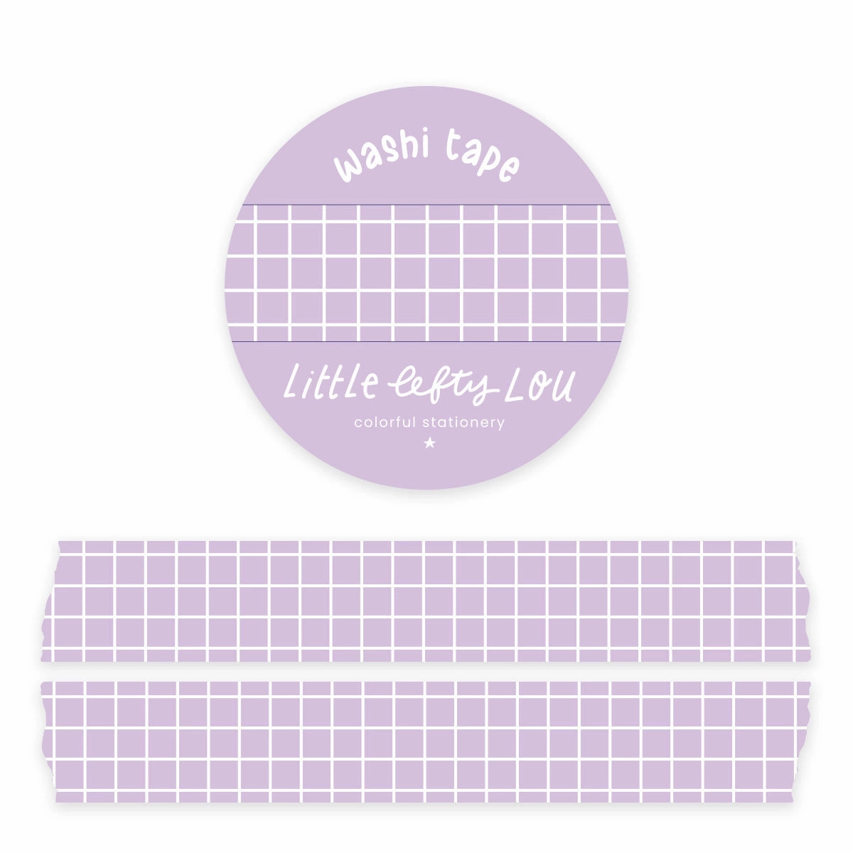Lilac Grid Washi Tape bold versatile