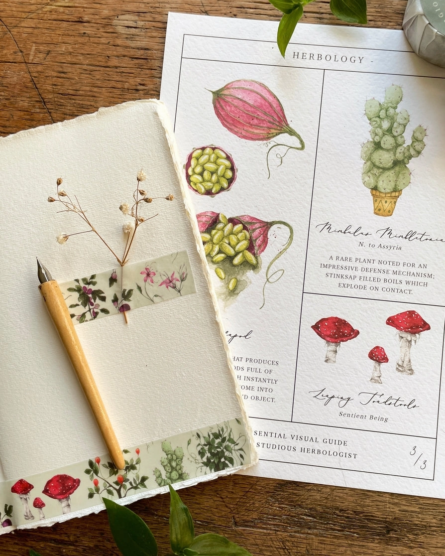 Magical Botanical Herbology Washi Tape narrow boxed