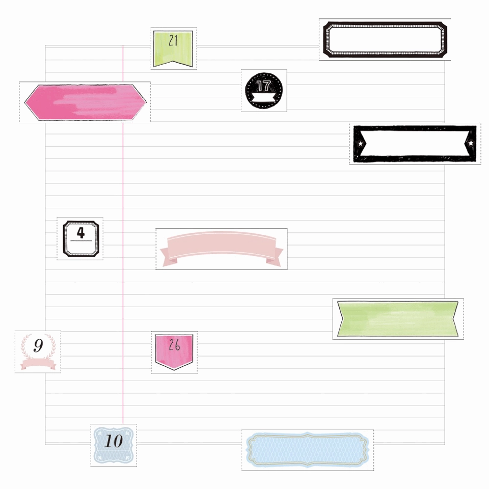 limited sleek Maste Perforated Washi Tape For Diary Simple Title