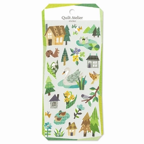 trendy Quilt Atelier Sticker Sheet - House Near The Lake