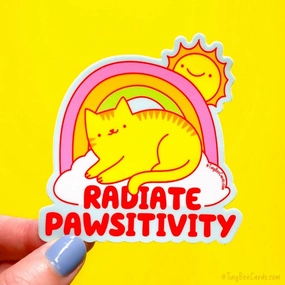 Radiate Positivity "Paw-Sitivity" Vinyl Sticker set durable