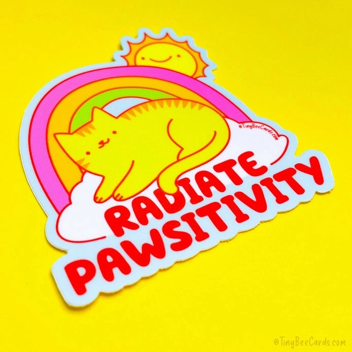 Radiate Positivity "Paw-Sitivity" Vinyl Sticker foldable