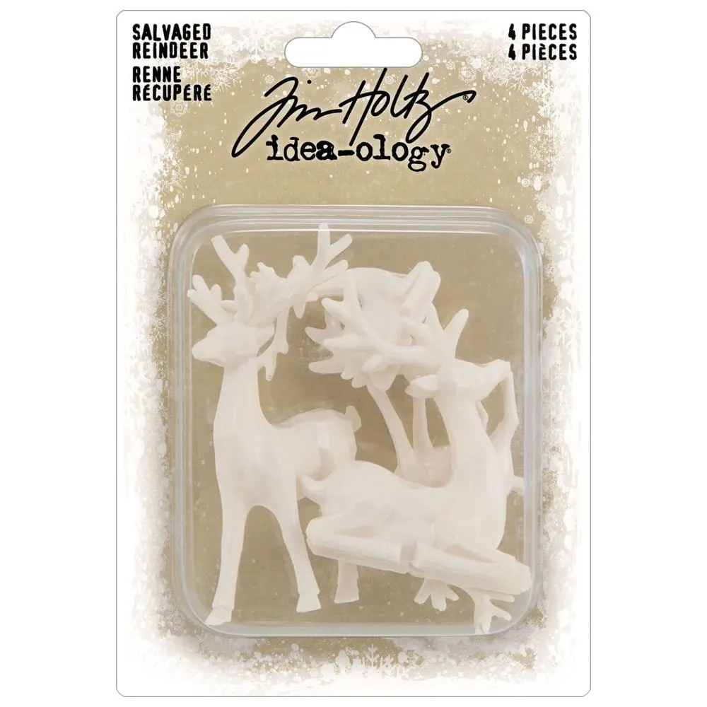 Tim Holtz -  Ideal Ology Resin Models -Salvaged Reindeer Ornaments robust