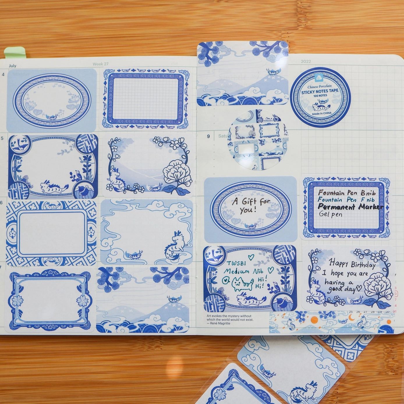 slim bright Chinese Porcelain Paper Labels Sticker Roll