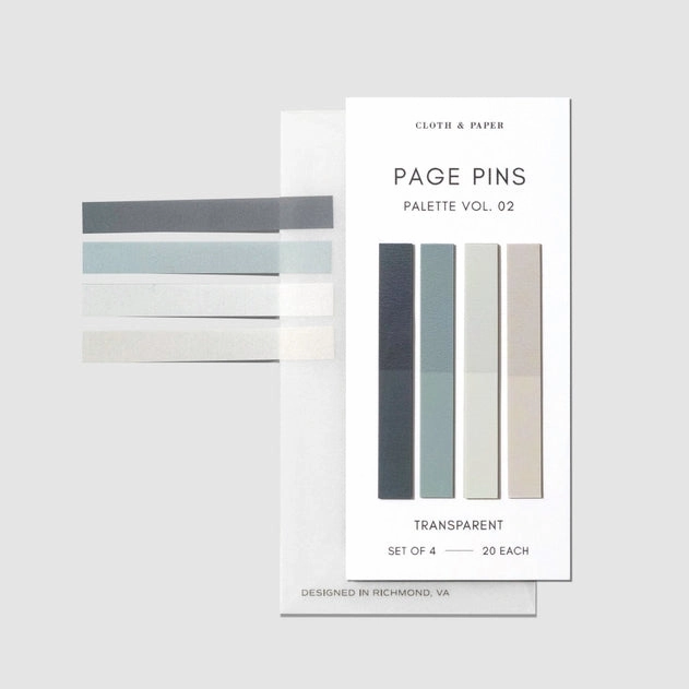 matte thin Cloth & Paper Page Pins | Vol 02