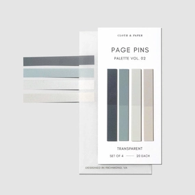 matte thin Cloth & Paper Page Pins | Vol 02