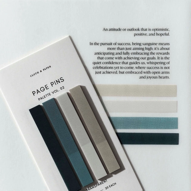 slim rubber Cloth & Paper Page Pins | Vol 02