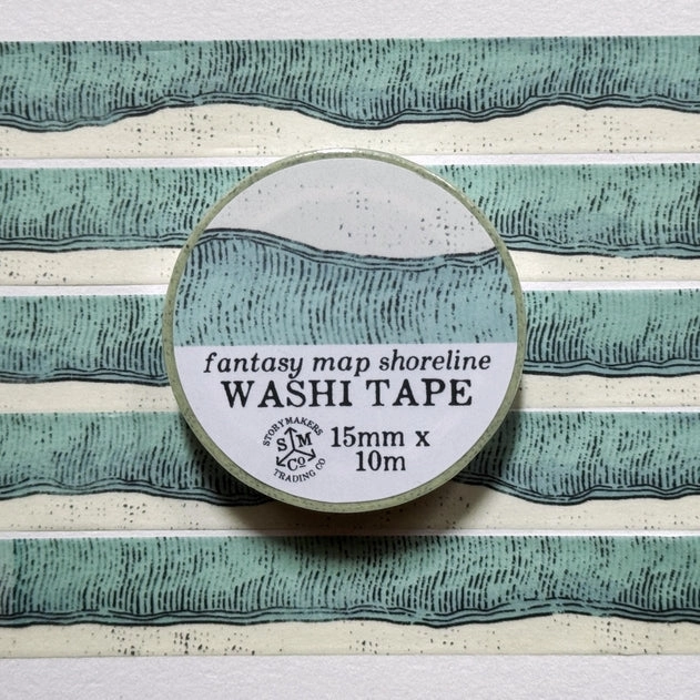 waterproof gift Fantasy Map Shorelines Washi Tape