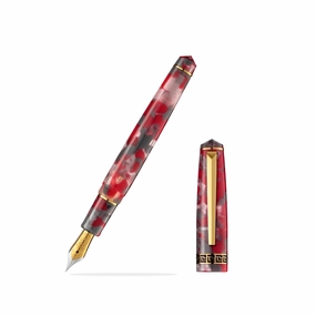 Laban Rosa Red Fountain Pen flexible