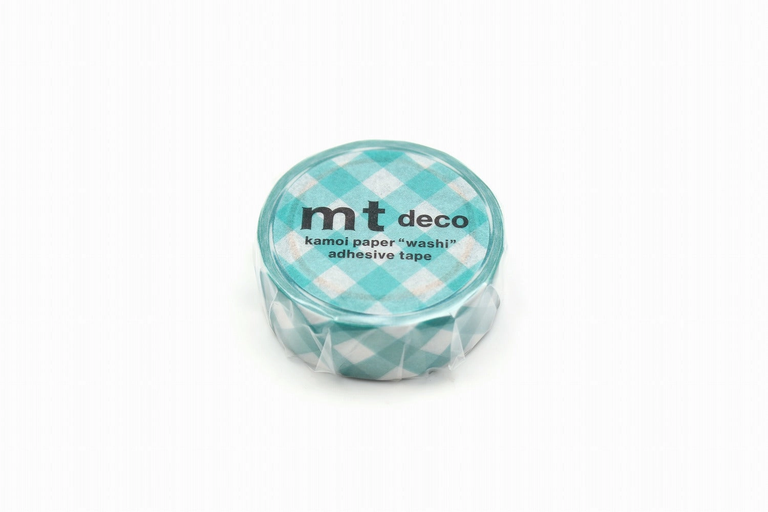 Mt Washi Tape - Thick Gingham Green Check wooden